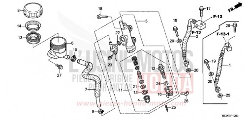 RR. BRAKE MASTER CYLINDER NT700VAB de 2011